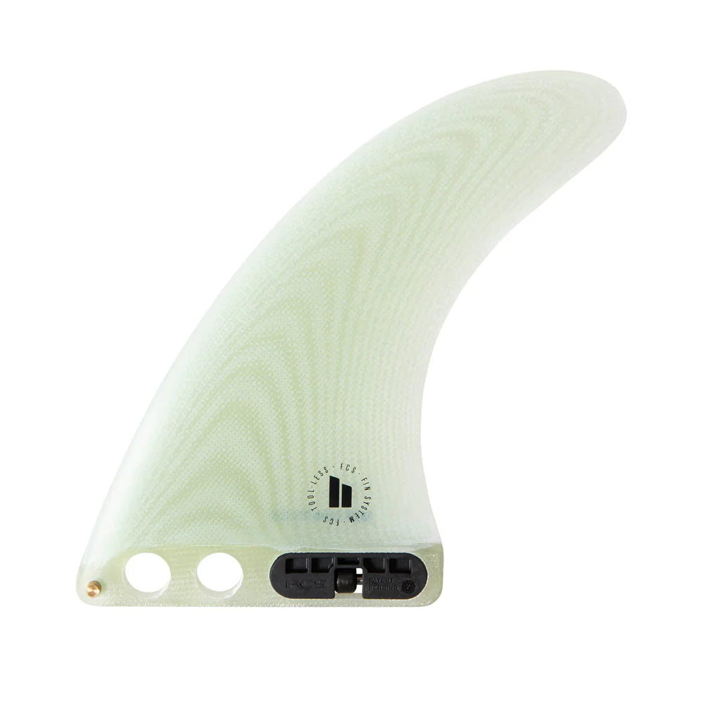 FCS II Mid Single Fin Clear Surfboard Fins FCS 6.5" 